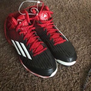 Brand New Adidas Baseball Metal Cleats Size 9 Red